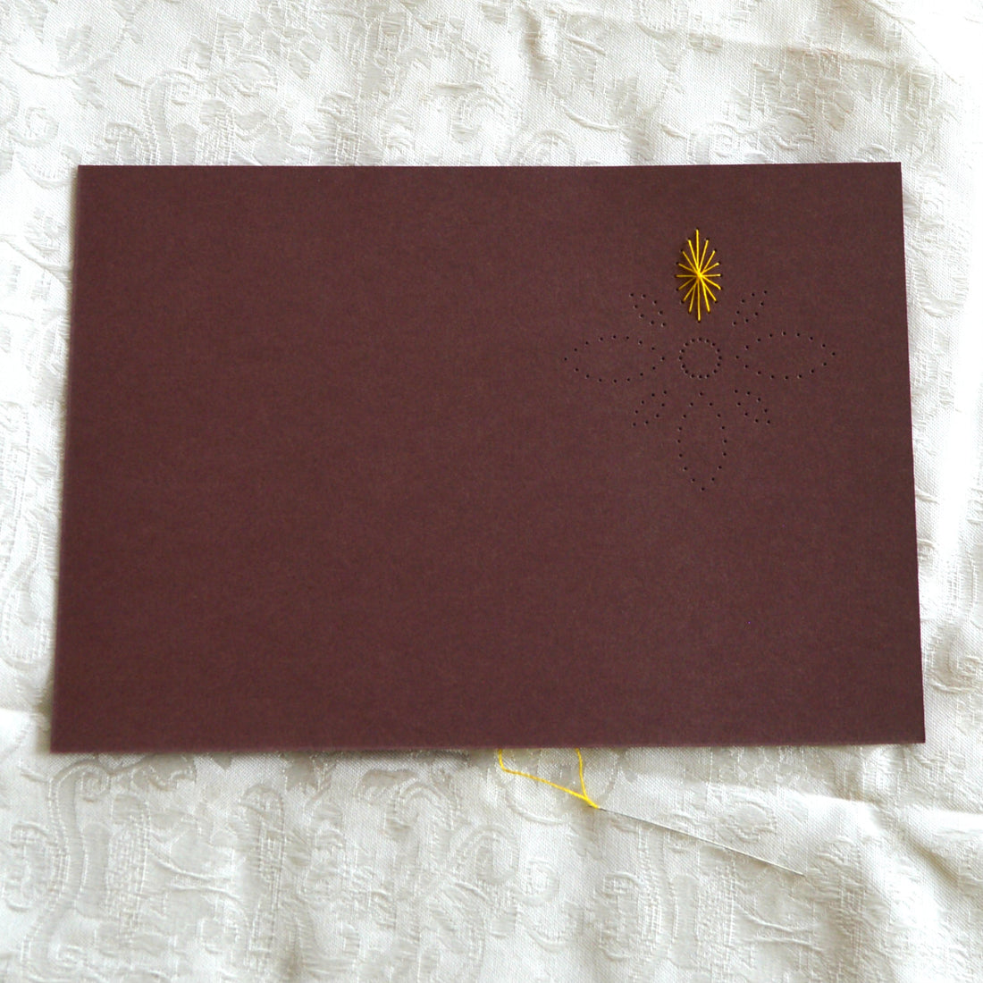 4. Card Embroidery - Stitching the design