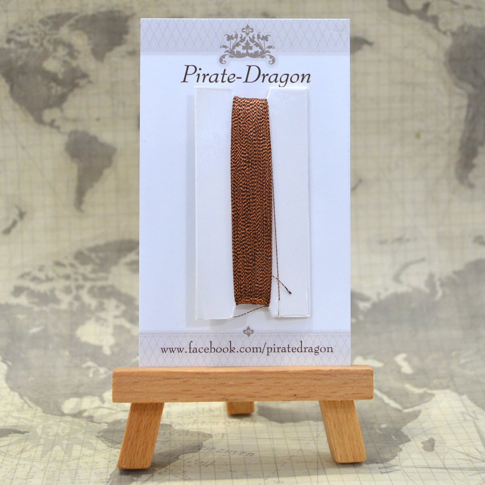 Copper/Black Twist Metallic Thread 50m (TM036)