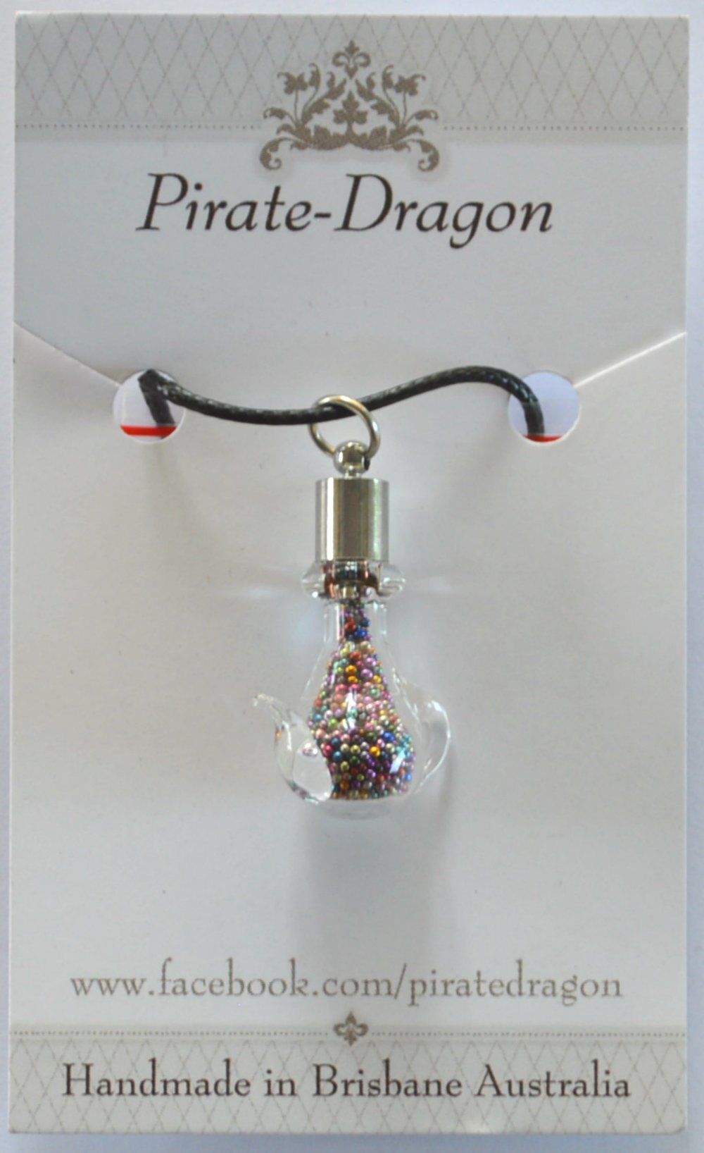 Glass Teapot Pendant - choose your own colour/s