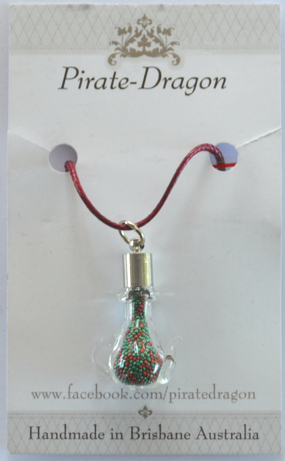 Glass Teapot Pendant - choose your own colour/s