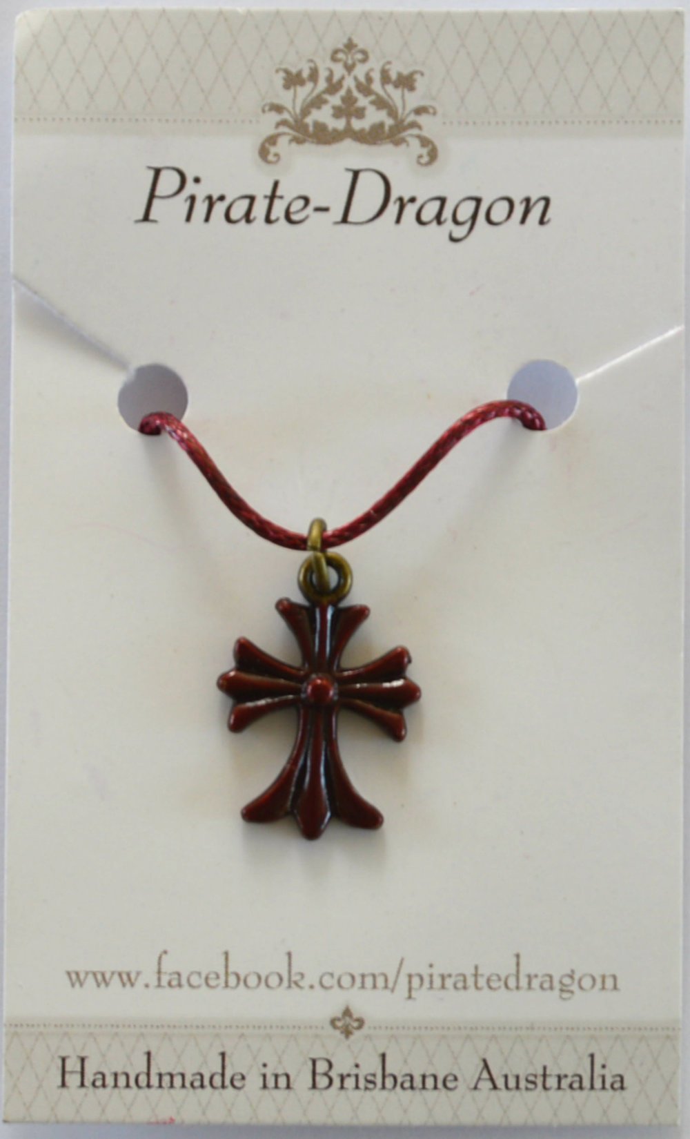 Cross Pendant - Dark Red (PN0015)