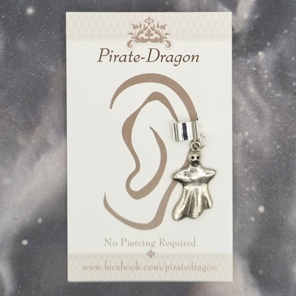 Silver Ghost Non-Pierced Ear Cuff (EC2131)