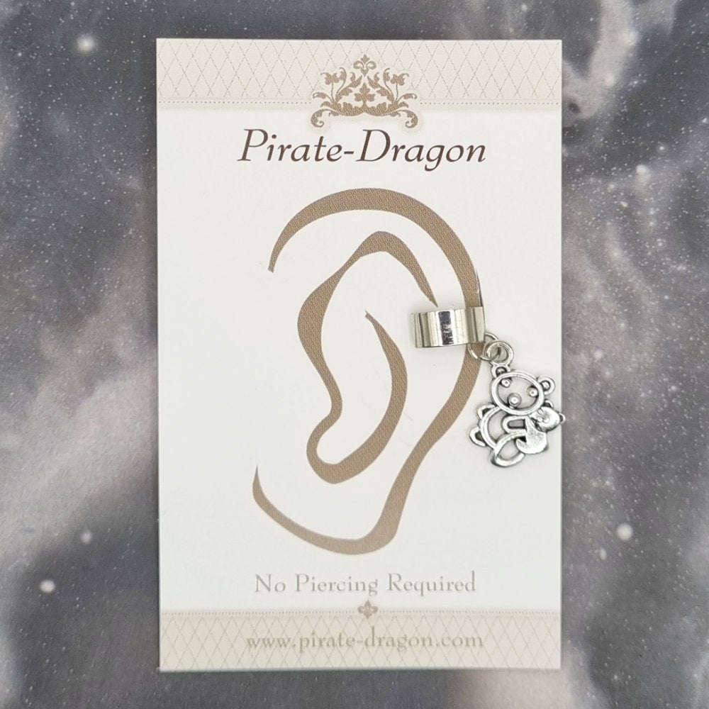 Silver Koala Non-Pierced Ear Cuff (EC2143)