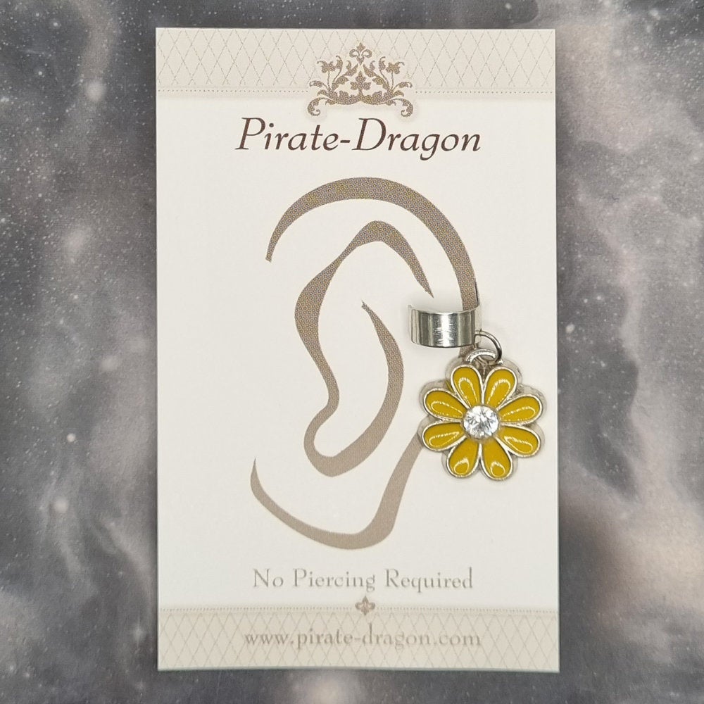 Yellow Flower Non-Pierced Ear Cuff (EC2528)