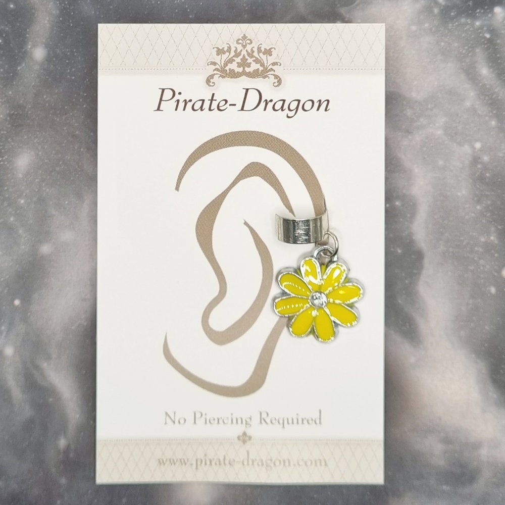 Yellow Flower Non-Pierced Ear Cuff (EC2529)