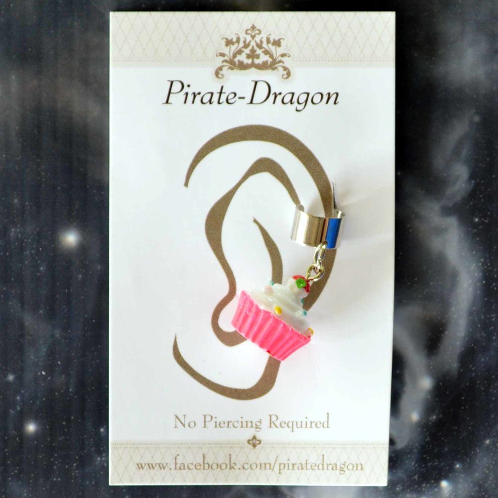 Cupcake Non-Pierced Ear Cuff (EC3581)