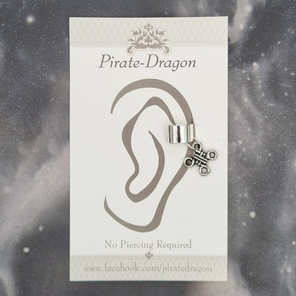Silver Celtic Knot Non-Pierced Ear Cuff (EC3586)