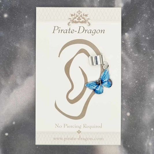 Blue Butterfly - Non-Pierced Earcuff (EC4421)