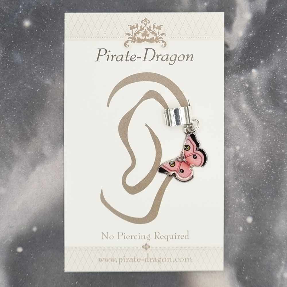 Pink Butterfly - Non-Pierced Earcuff (EC4427)
