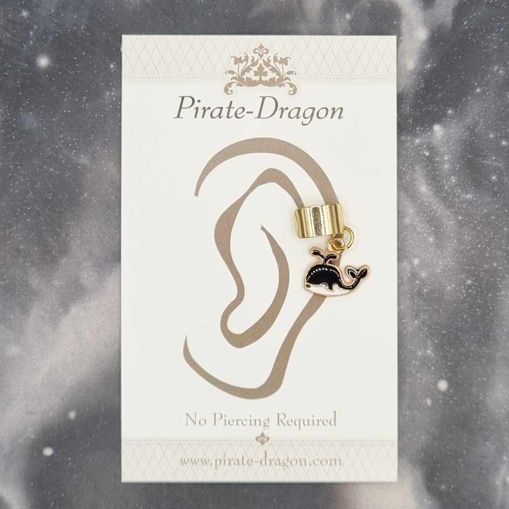 Black Whale - Non-Pierced Earcuff (EC4472)