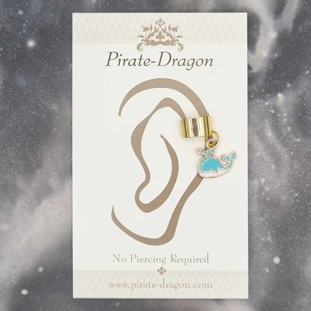 Blue Whale - Non-Pierced Earcuff (EC4473)