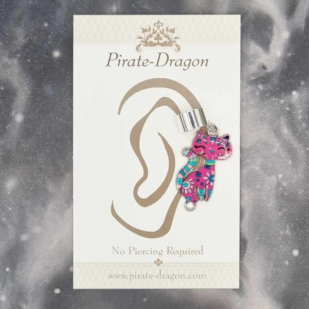 Pink Cat - Non-Pierced Earcuff (EC4481)