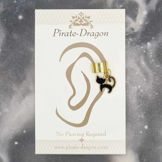 Black Cat Non-Pierced Ear Cuff (EC4495)