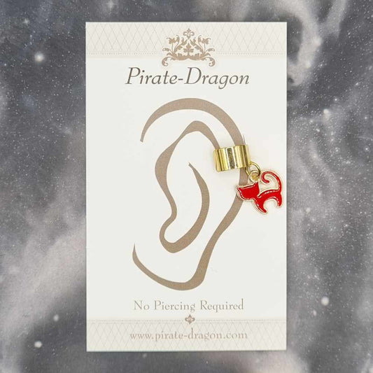 Red Cat Non-Pierced Ear Cuff (EC4496)