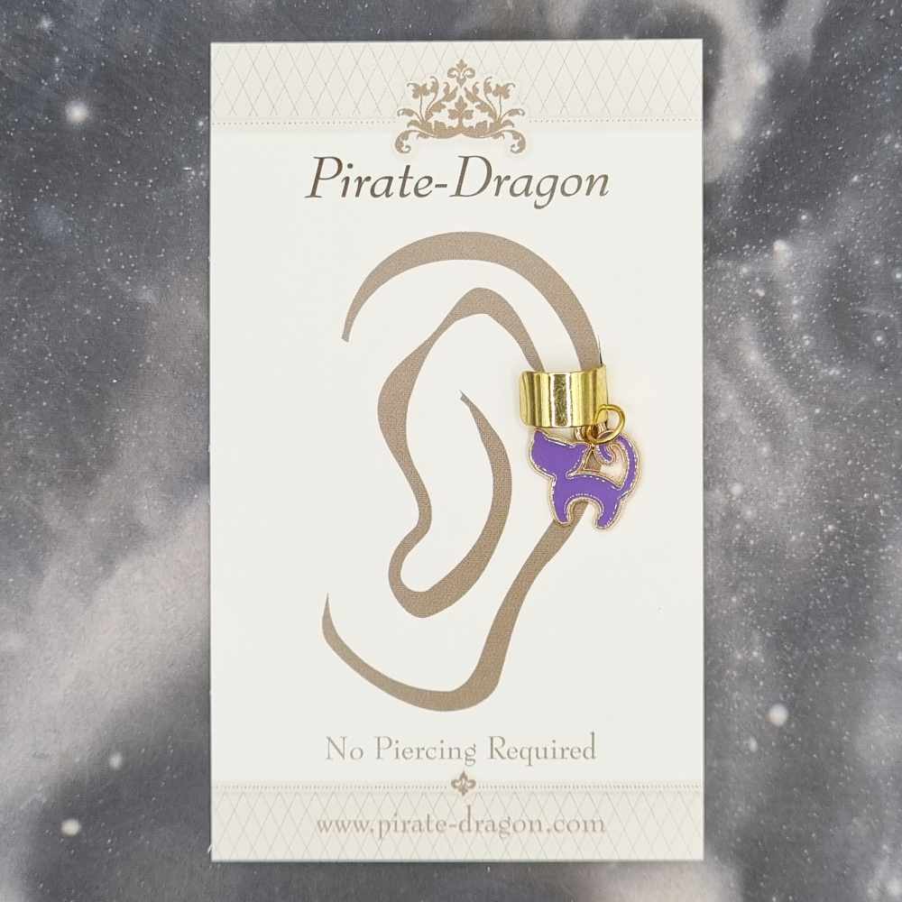 Purple Cat - Non-Pierced Earcuff (EC4499)