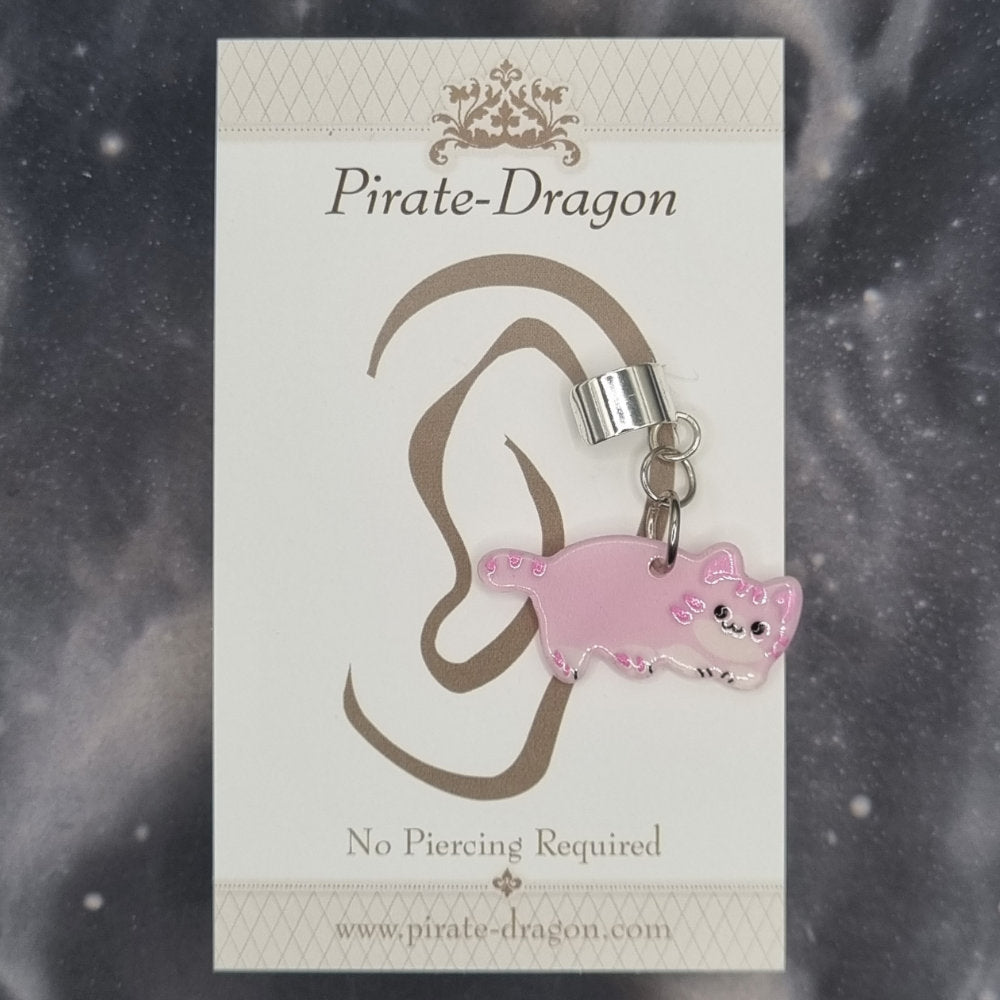 Pink Cat Non-Pierced Ear Cuff (EC4574)