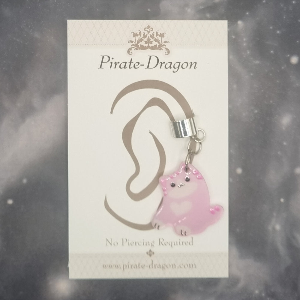 Pink Cat Non-Pierced Ear Cuff (EC4576)
