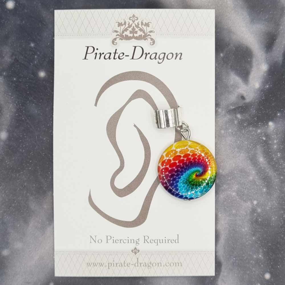 Non-Pierced Earcuff - Rainbow Swirl (EC7033)