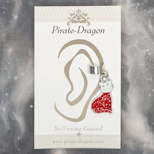 Red Cat Non-Pierced Ear Cuff (EC9543)