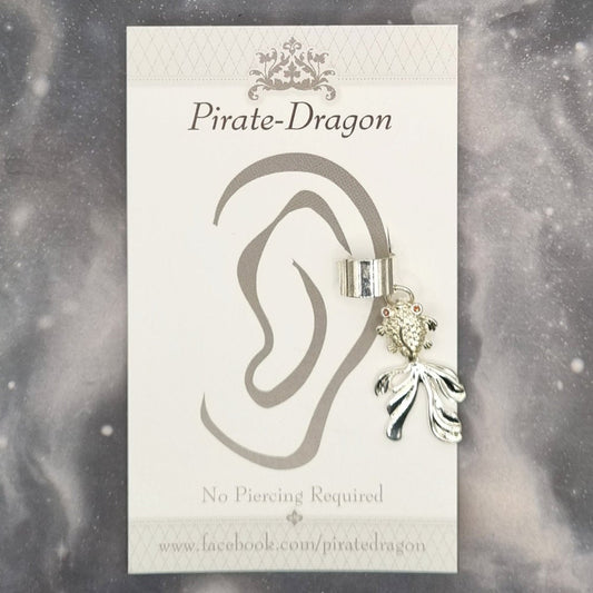Silver Fish Non-Pierced Ear Cuff (EC9660)