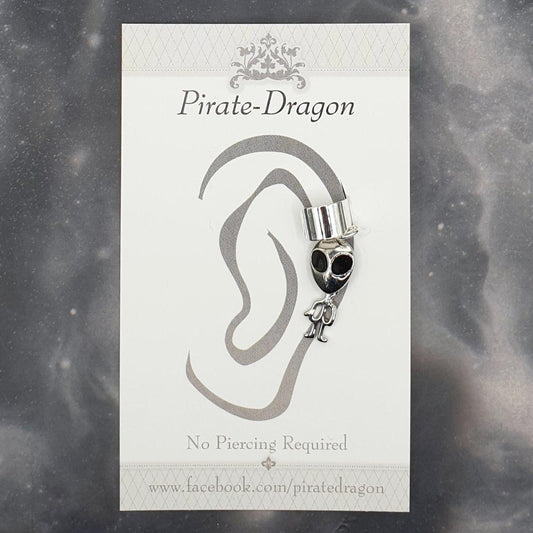 Silver Alien Non-Pierced Ear Cuff (EC9672)