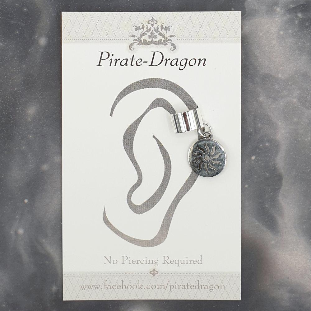 Silver Sun Non-Pierced Ear Cuff (EC9686)