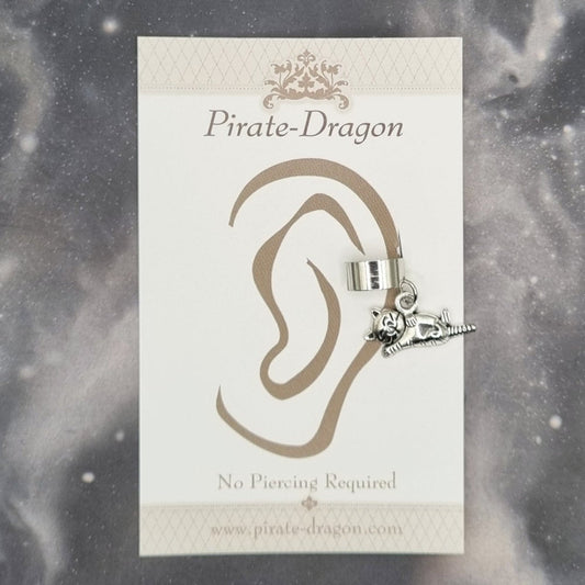 Silver Cat Non-Pierced Ear Cuff (EC9698)