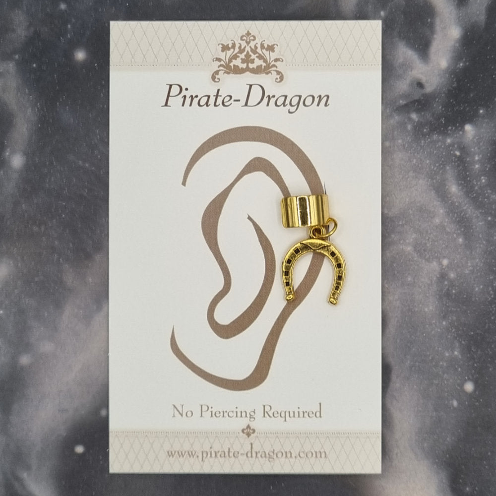 Gold Horseshoe Non-Pierced Ear Cuff (EC9732)
