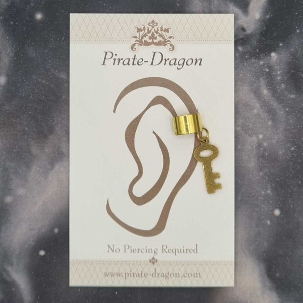 Gold Key Non-Pierced Ear Cuff (EC9771)