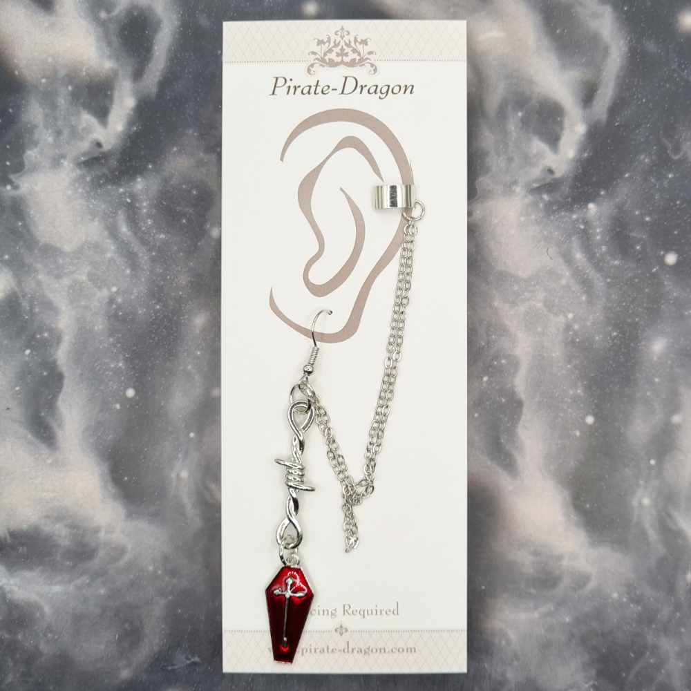 Red Coffin with Silver Chains (EC99329)