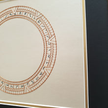 Load image into Gallery viewer, SG1 Stargate Inspired Card Embroidery Kit (Cream Card)