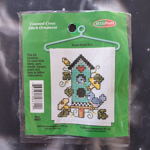 Birdhouse Counted Cross Stitch Ornament Kit