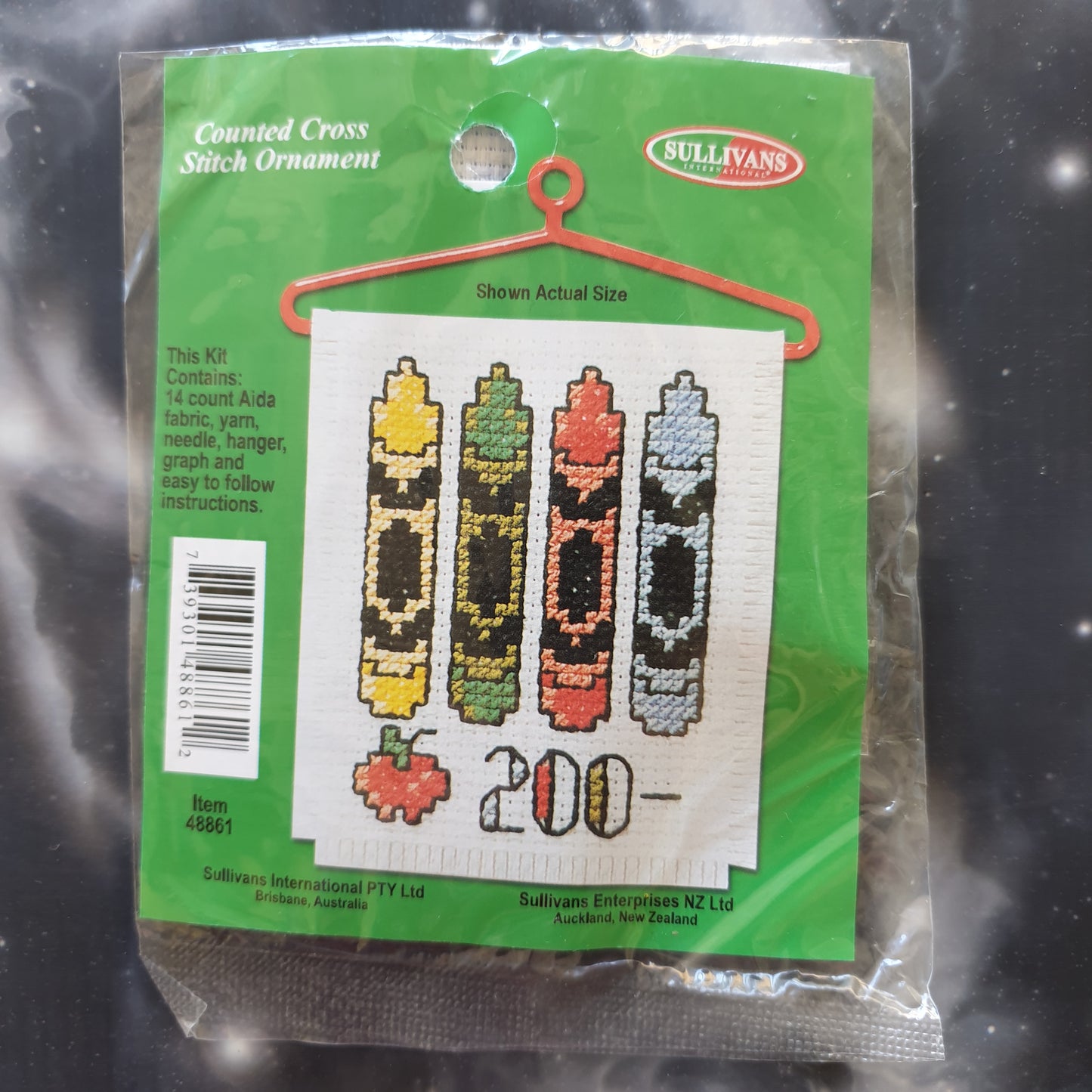 Crayons 200 Counted Cross Stitch Ornament Kit