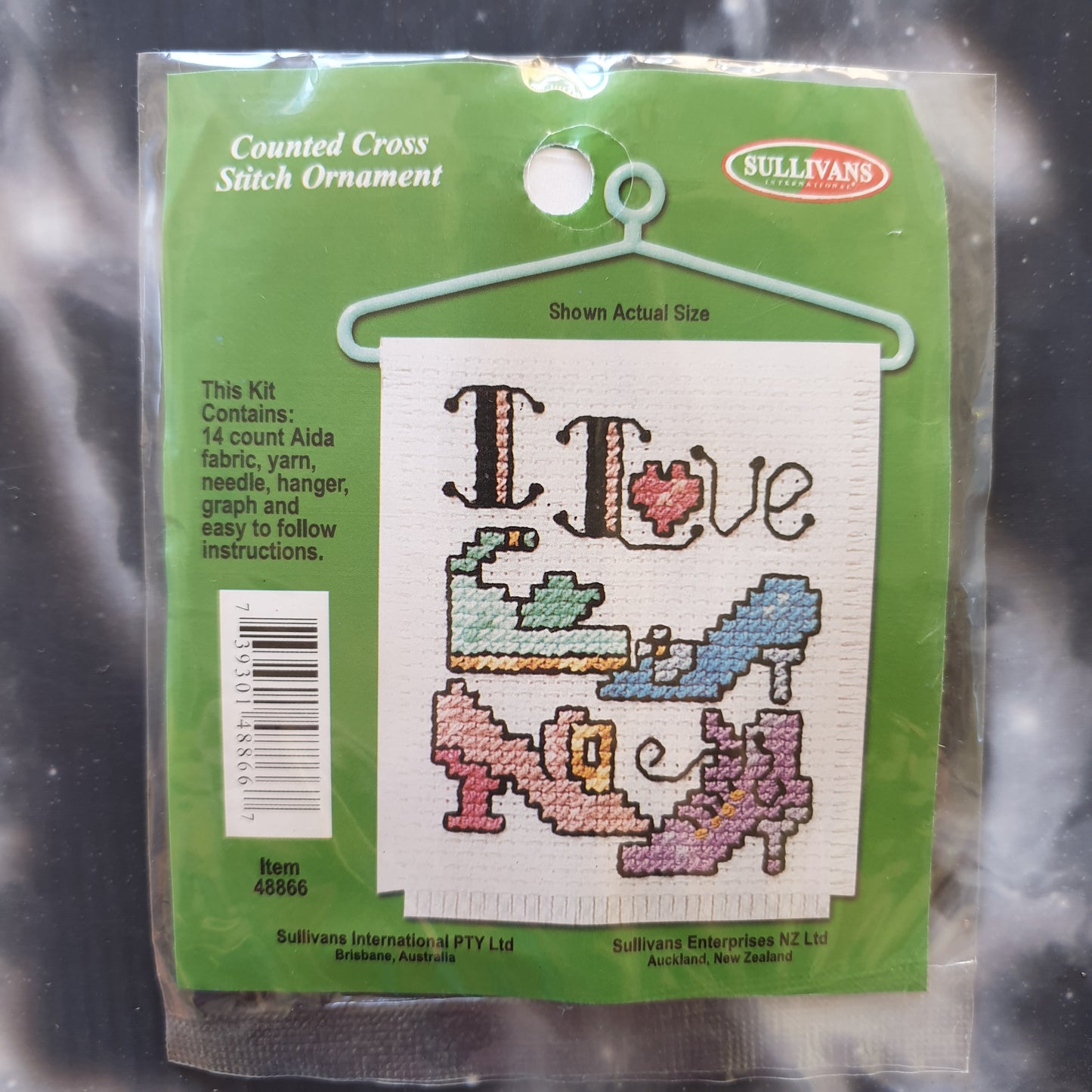 I Love Shoes Counted Cross Stitch Ornament Kit