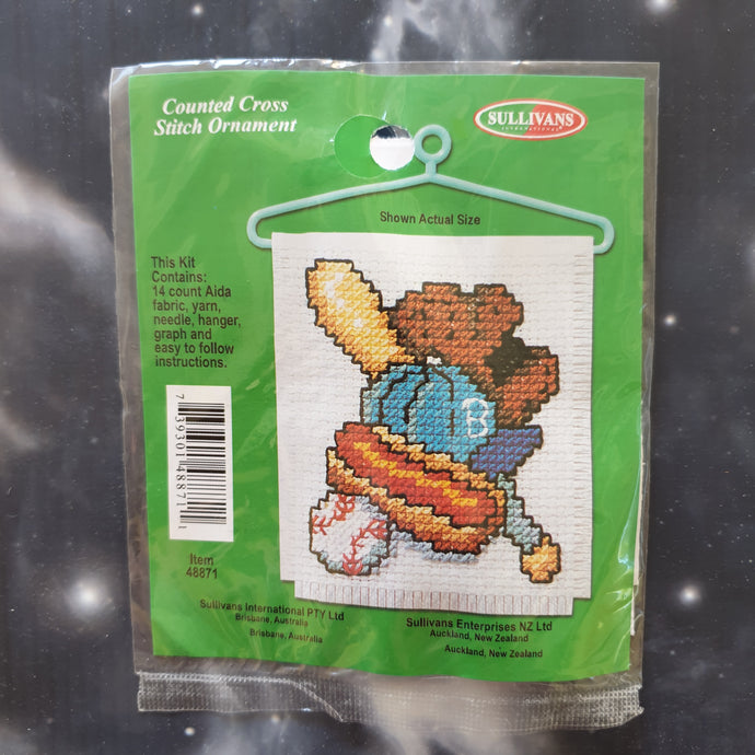 Baseball Counted Cross Stitch Ornament Kit