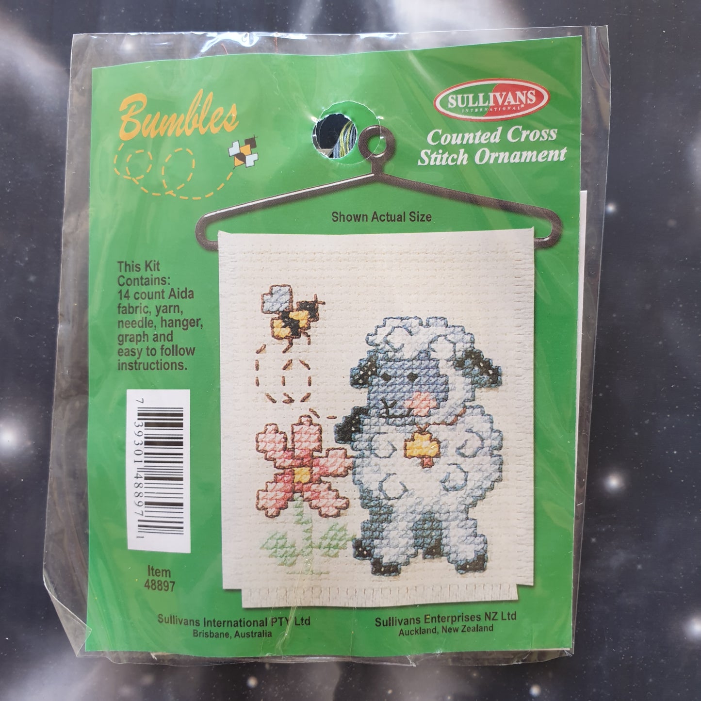 Sheep with Bee Counted Cross Stitch Ornament Kit