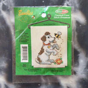 Puppy with Bee Counted Cross Stitch Ornament Kit