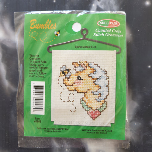 Horse with Bee Counted Cross Stitch Ornament Kit