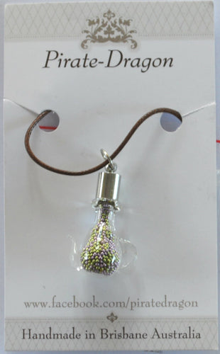 Glass Teapot Pendant - Pastel Purple & Green (PN0060)
