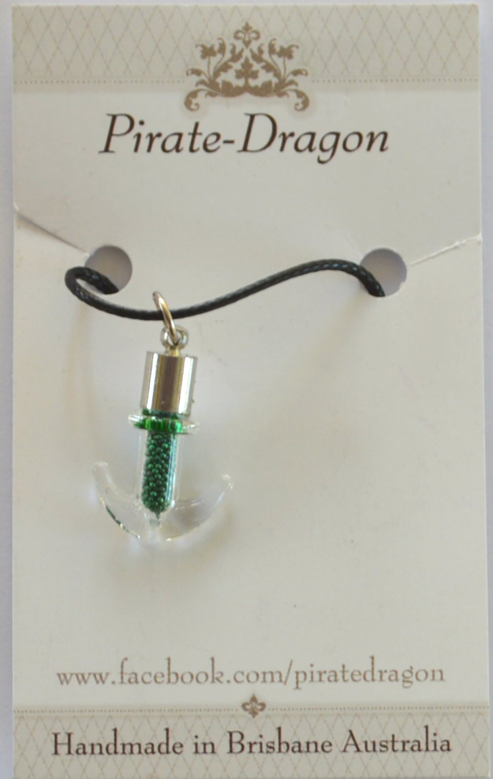 Glass Anchor Pendant - choose your own colour/s