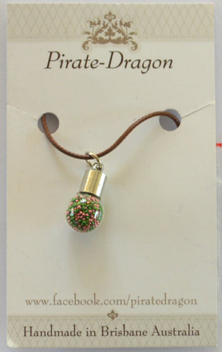 Glass Globe Pendant - Blue, Orange & Light Green (PN0033)