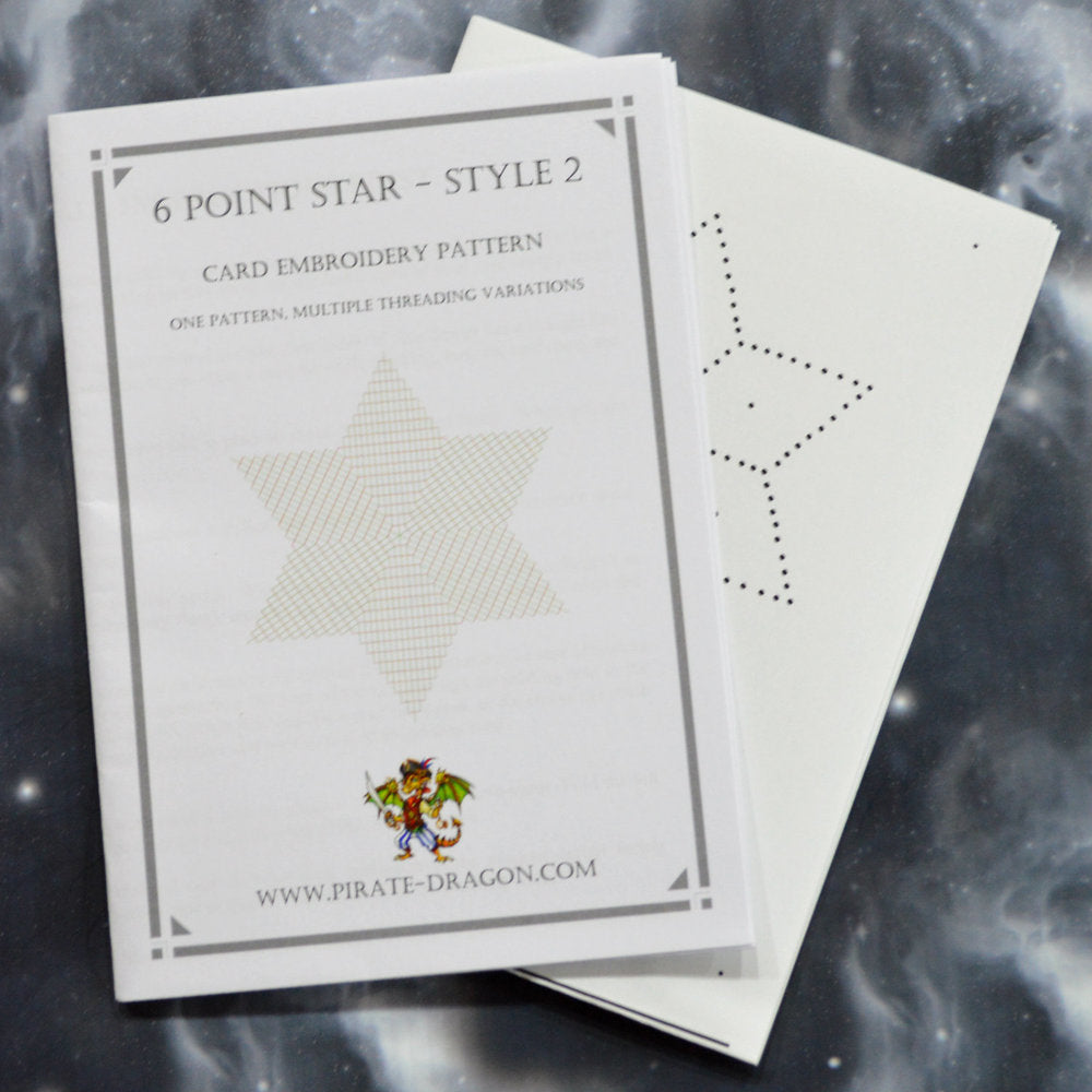 6 Point Star - Style 2 - Gift Card Embroidery Pattern