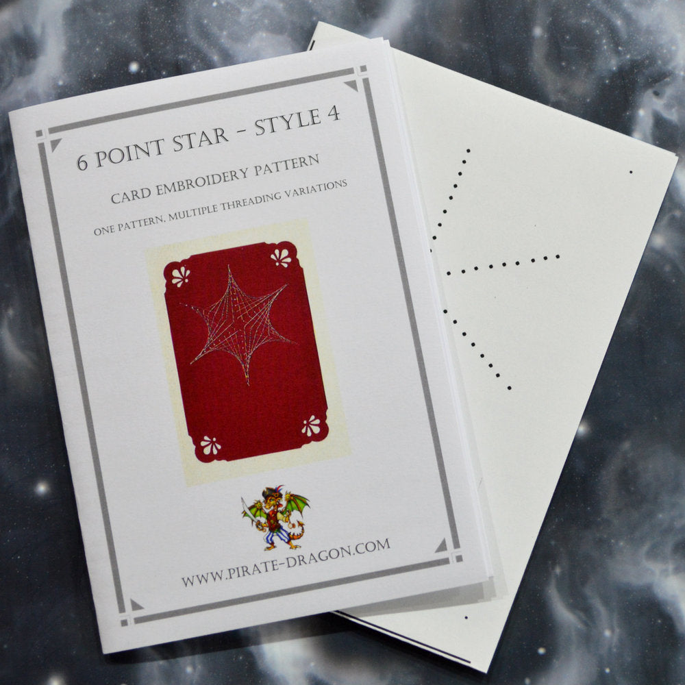 6 Point Star - Style 4 - Gift Card Embroidery Pattern