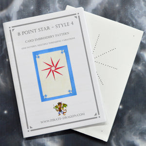 8 Point Star - Style 4 - Gift Card Embroidery Pattern