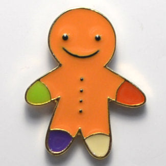 Gingerbread Man Enamel Pin (BR081)