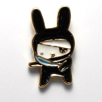 Ninja Bunny Enamel Pin (BR111)