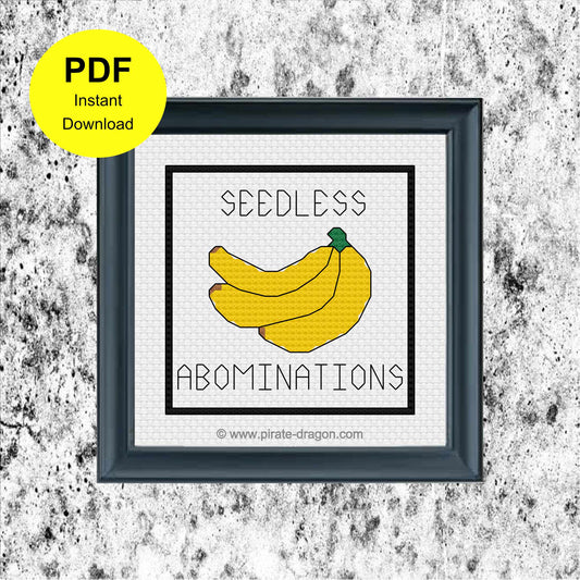 Seedless Abominations - Counted Cross Stitch Pattern - Digital Pattern - INSTANT DOWNLOAD