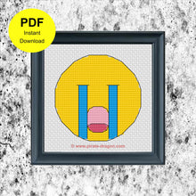 Load image into Gallery viewer, Weeping Emoji - Counted Cross Stitch Pattern - Digital Pattern - INSTANT DOWNLOAD
