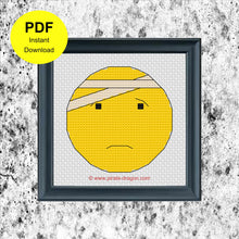 Load image into Gallery viewer, Bandaged Emoji - Counted Cross Stitch Pattern - Digital Pattern - INSTANT DOWNLOAD