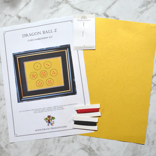 Dragon Ball Z Inspired Card Embroidery Kit (Yellow Card)
